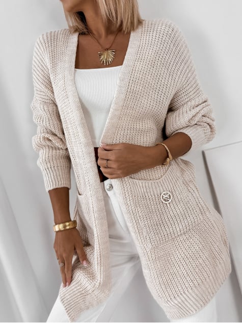 KARDIGAN CLEMENCE BEŻOWY