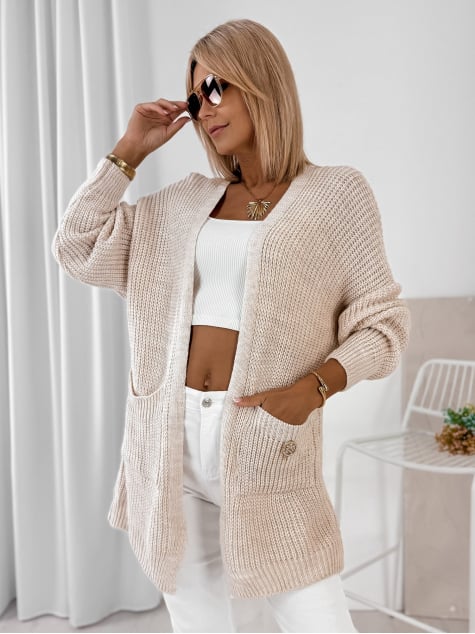 KARDIGAN CLEMENCE BEŻOWY