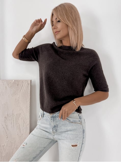 SWETER CASTILLE BRĄZOWY