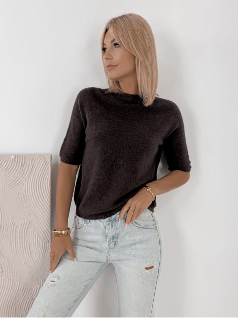 SWETER CASTILLE BRĄZOWY