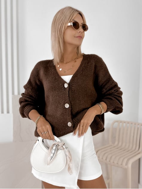 SWETER LUCIA BRĄZOWY