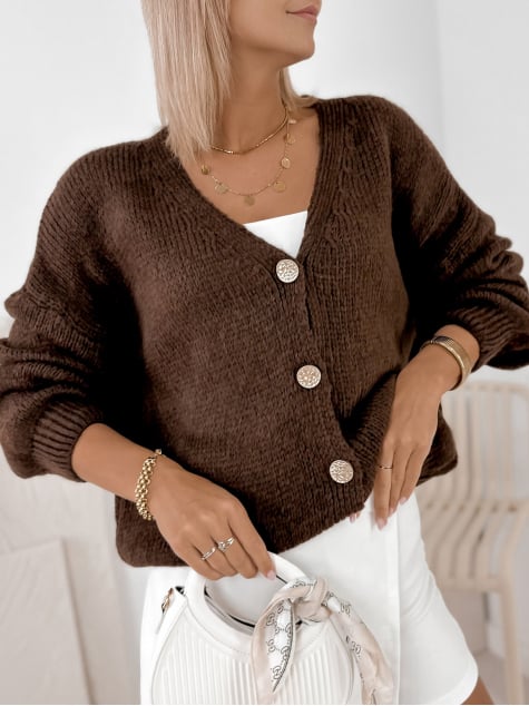 SWETER LUCIA BRĄZOWY