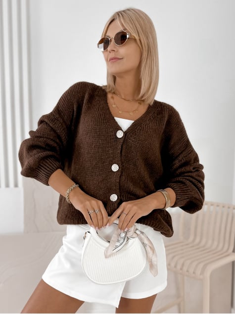 SWETER LUCIA BRĄZOWY