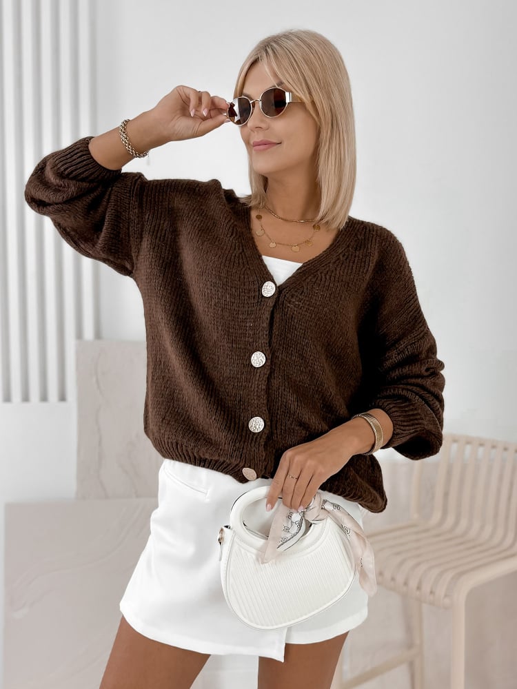 SWETER LUCIA BRĄZOWY