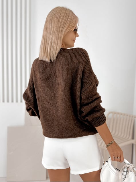 SWETER LUCIA BRĄZOWY