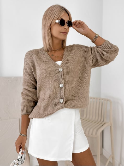 SWETER LUCIA CIEMNOBEŻOWY