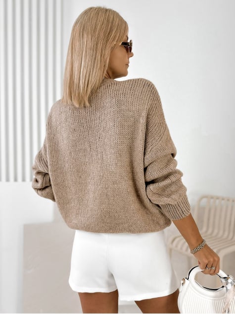 SWETER LUCIA CIEMNOBEŻOWY