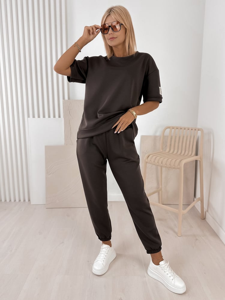 KOMPLET DRESOWY FOSCA BRĄZOWY