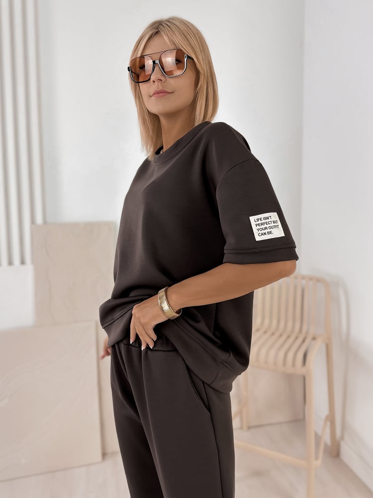 KOMPLET DRESOWY FOSCA BRĄZOWY