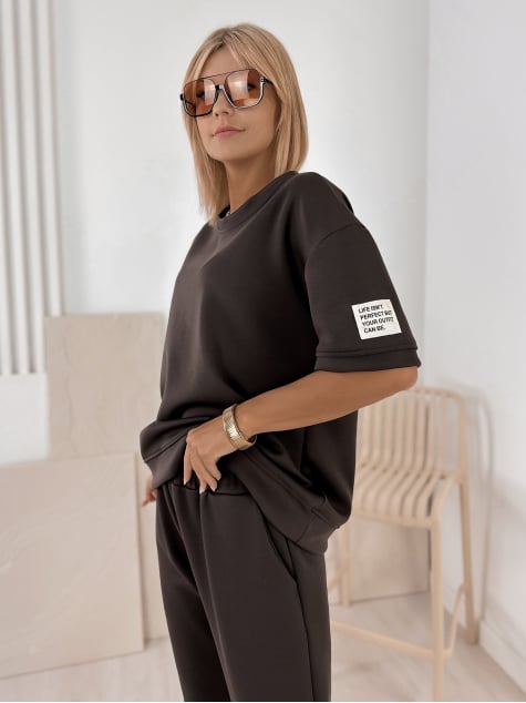 KOMPLET DRESOWY FOSCA BRĄZOWY