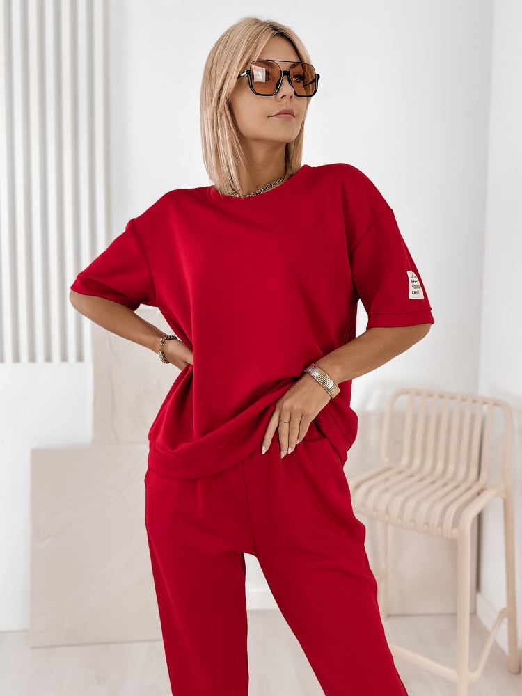 KOMPLET DRESOWY FOSCA CZERWONY