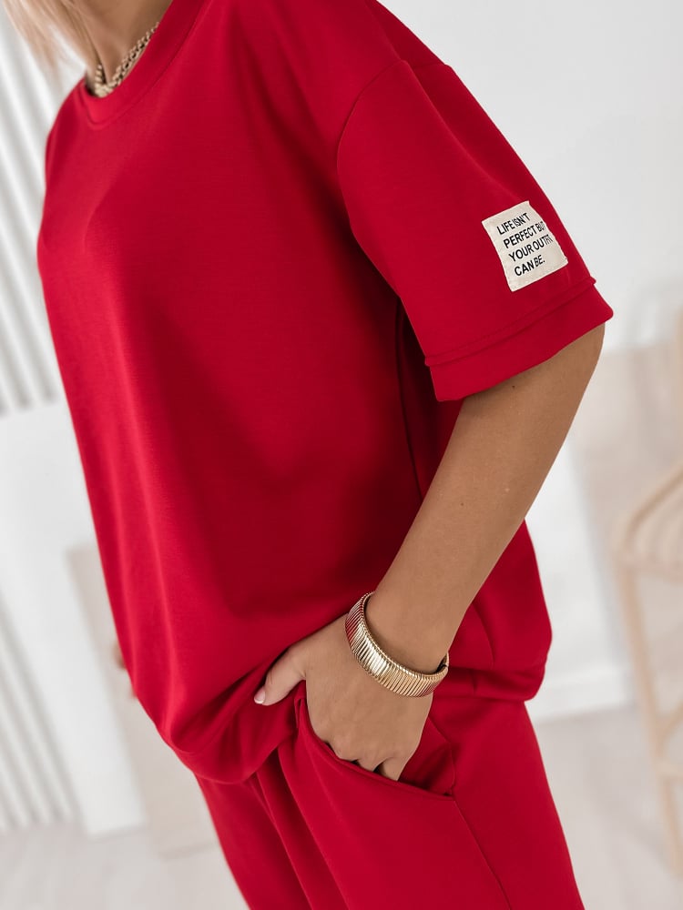 KOMPLET DRESOWY FOSCA CZERWONY