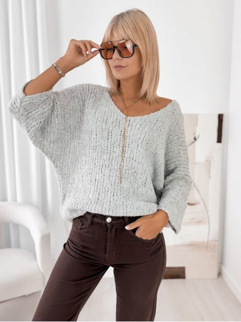 SWETER PERINA SZARY