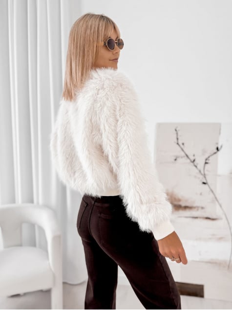 KURTKA FUTERKO LYNX ECRU