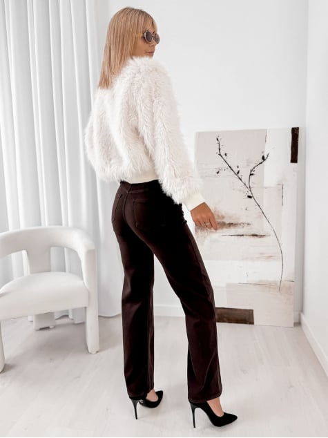 KURTKA FUTERKO LYNX ECRU