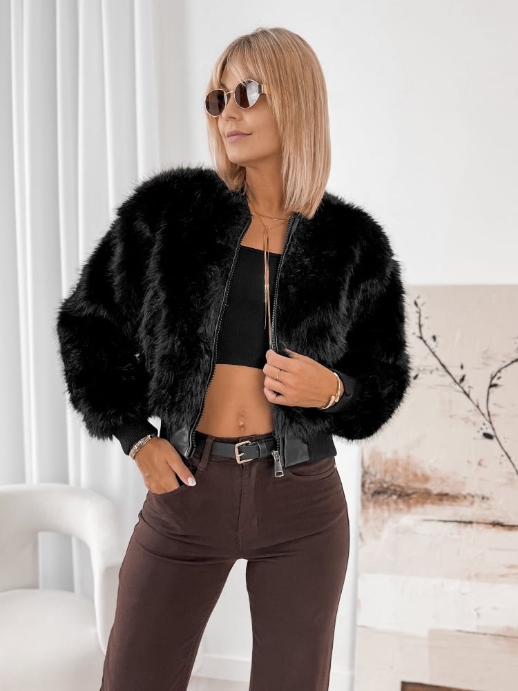 KURTKA FUTERKO LYNX CZARNA