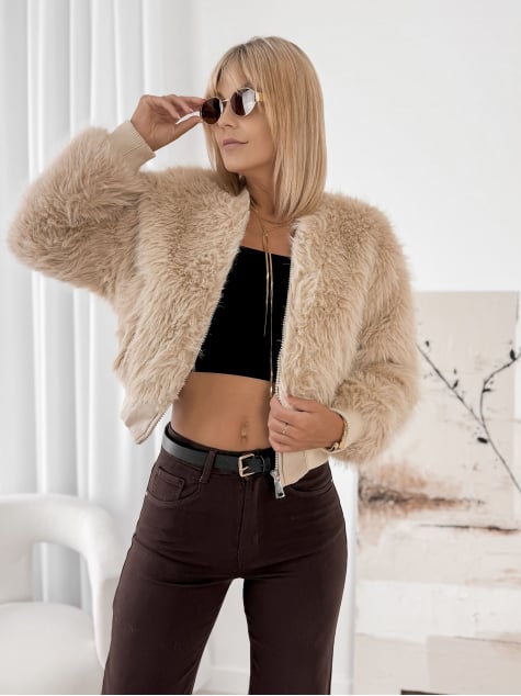 KURTKA FUTERKO LYNX BEŻOWA