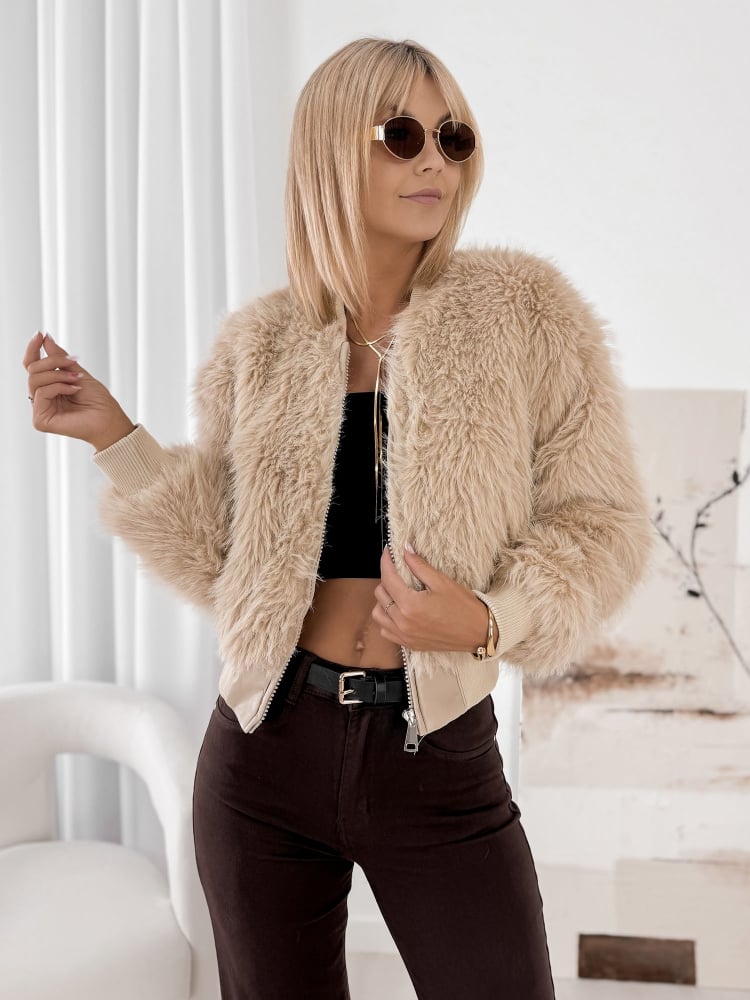 KURTKA FUTERKO LYNX BEŻOWA