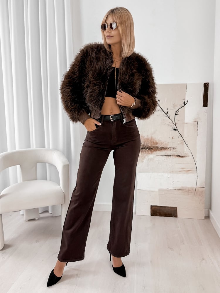 KURTKA FUTERKO LYNX BRĄZOWA