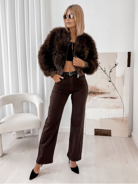 KURTKA FUTERKO LYNX BRĄZOWA