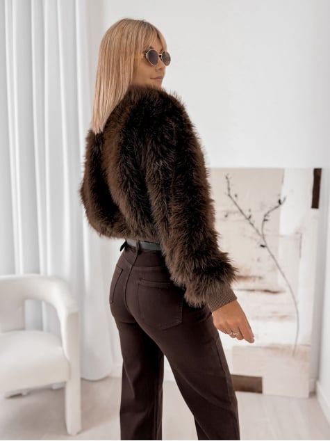 KURTKA FUTERKO LYNX BRĄZOWA