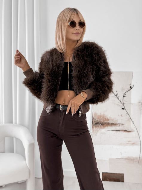 KURTKA FUTERKO LYNX BRĄZOWA