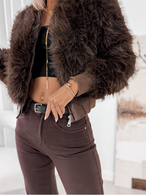 KURTKA FUTERKO LYNX BRĄZOWA