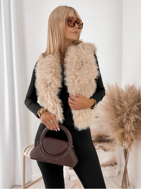 KAMIZELKA FUTERKO MARTENZA BEŻOWA