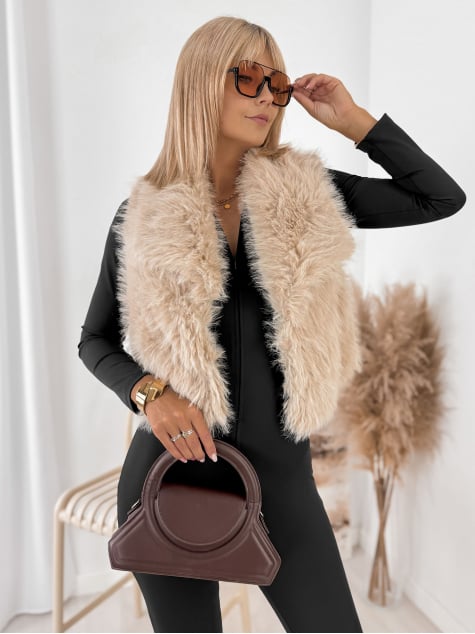 KAMIZELKA FUTERKO MARTENZA BEŻOWA