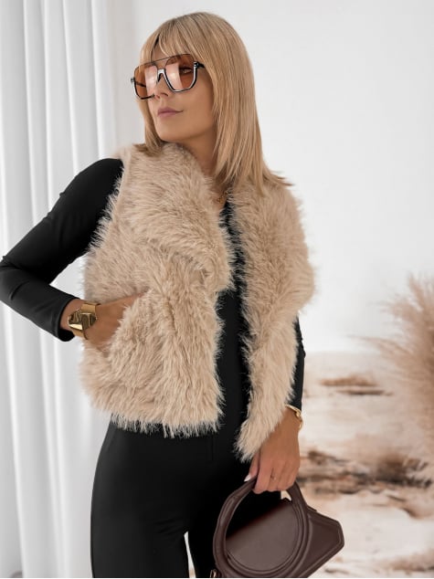 KAMIZELKA FUTERKO MARTENZA BEŻOWA