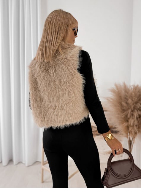 KAMIZELKA FUTERKO MARTENZA BEŻOWA