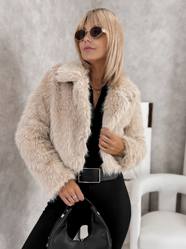 KURTKA FUTERKO OTARIA BEŻOWA