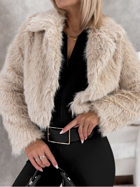 KURTKA FUTERKO OTARIA BEŻOWA