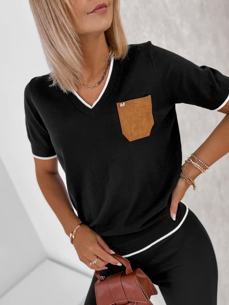 SWETER QUILLA CZARNY