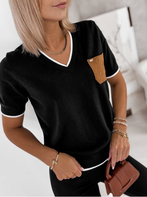 SWETER QUILLA CZARNY