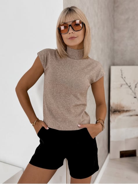 SWETER IRIS CIEMNOBEŻOWY