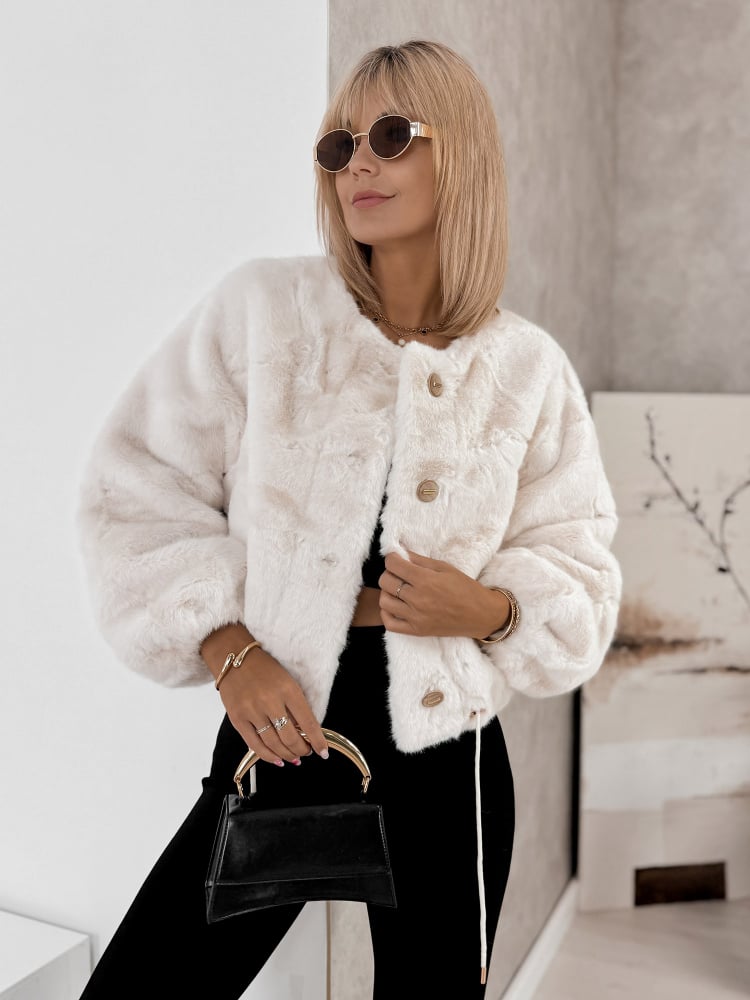 KURTKA FUTERKO ASHOKA BIAŁA