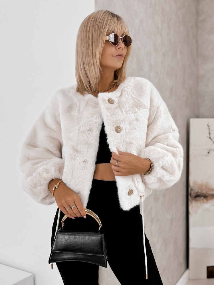 KURTKA FUTERKO ASHOKA BIAŁA