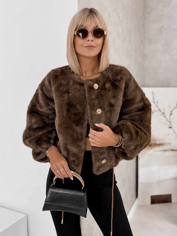 KURTKA FUTERKO ASHOKA BRĄZOWA