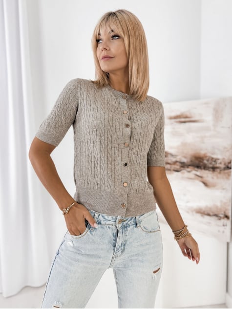 SWETER JASMIRA CIEMNOBEŻOWY