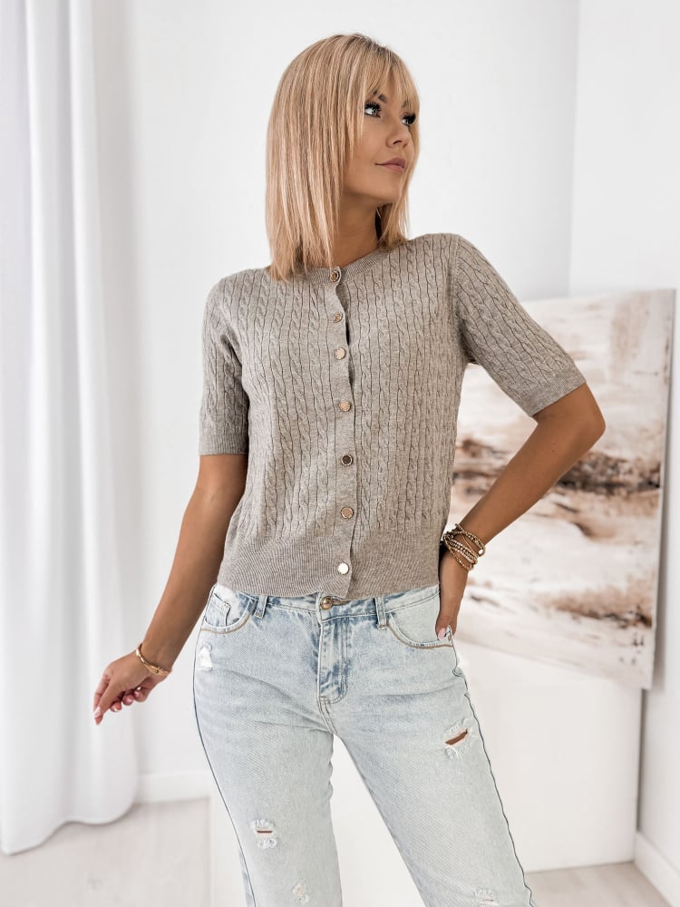 SWETER JASMIRA CIEMNOBEŻOWY