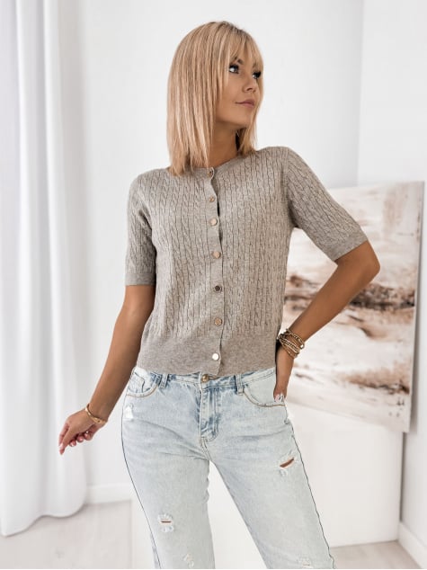 SWETER JASMIRA CIEMNOBEŻOWY