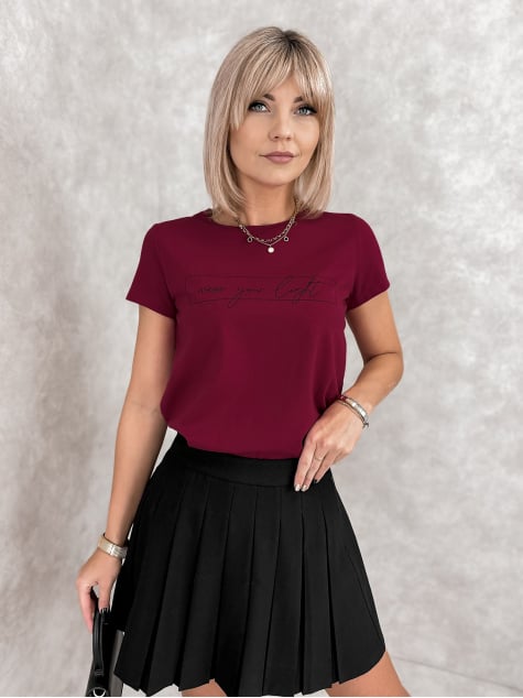 BLUZKA VELMO BORDOWA