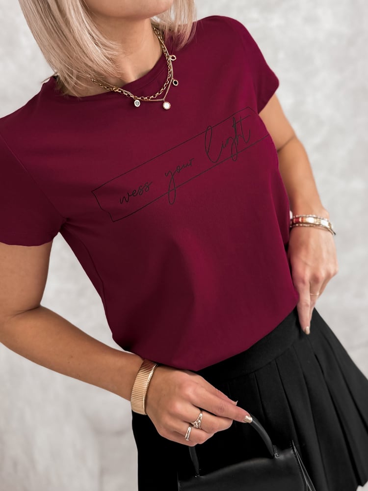 BLUZKA VELMO BORDOWA