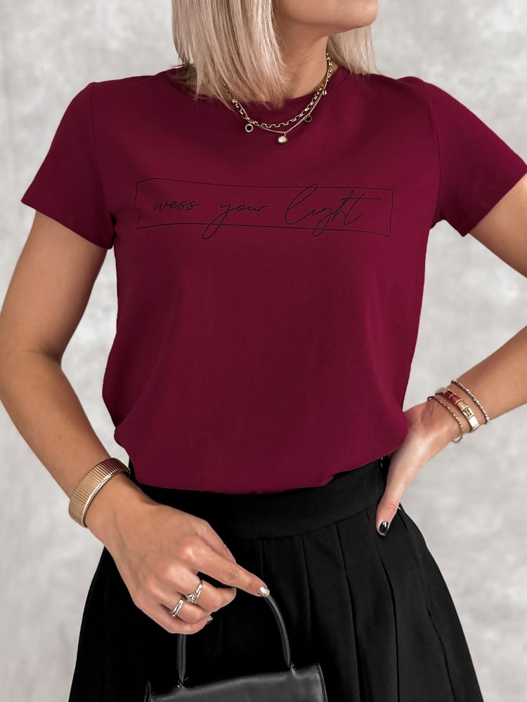 BLUZKA VELMO BORDOWA