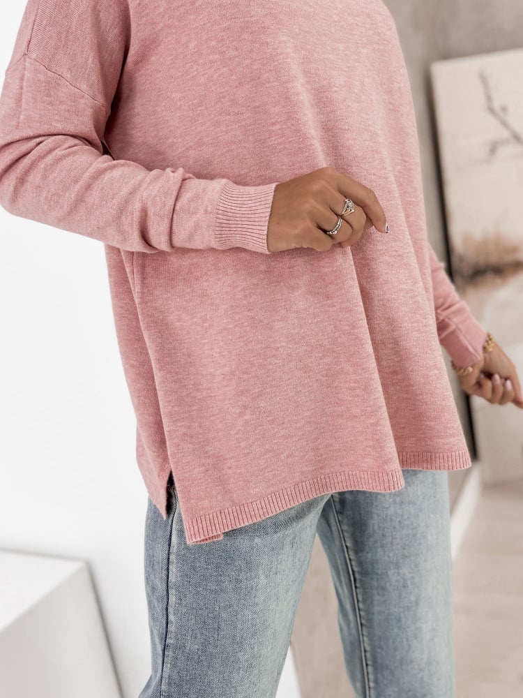 SWETER TROMSO PUDROWY RÓŻ