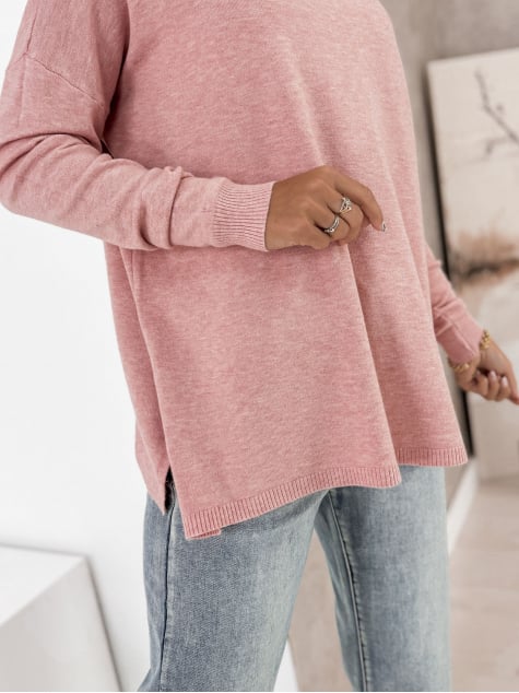 SWETER TROMSO PUDROWY RÓŻ