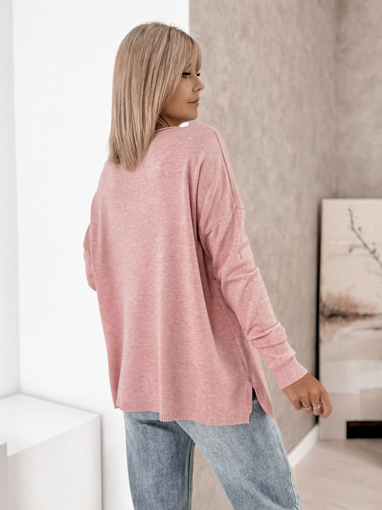 SWETER TROMSO PUDROWY RÓŻ