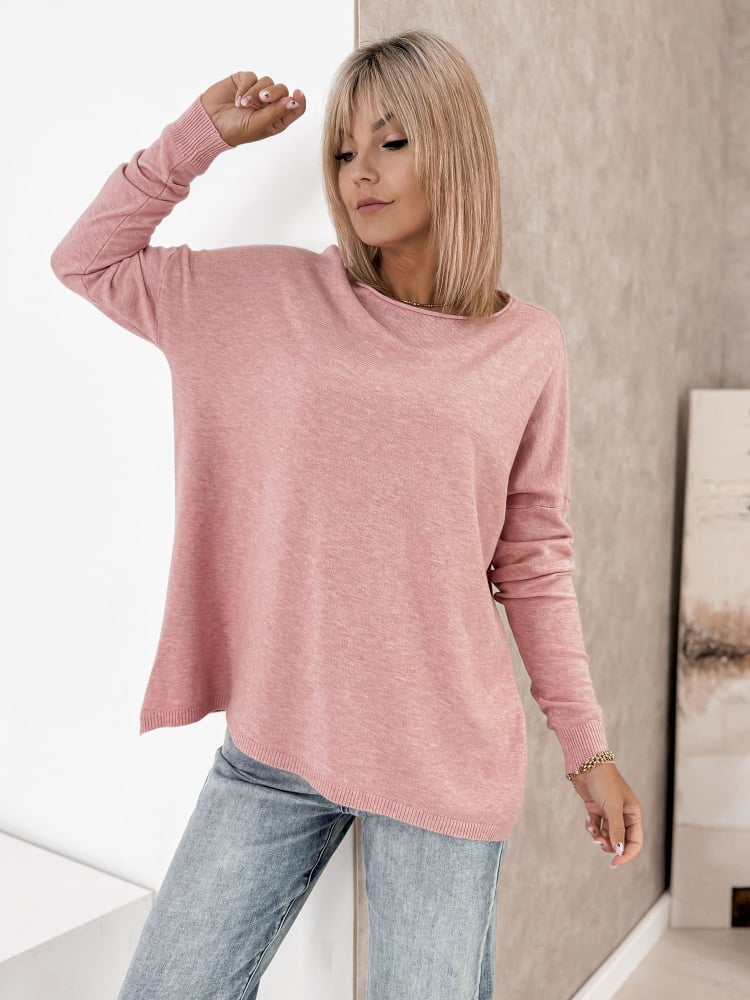 SWETER TROMSO PUDROWY RÓŻ