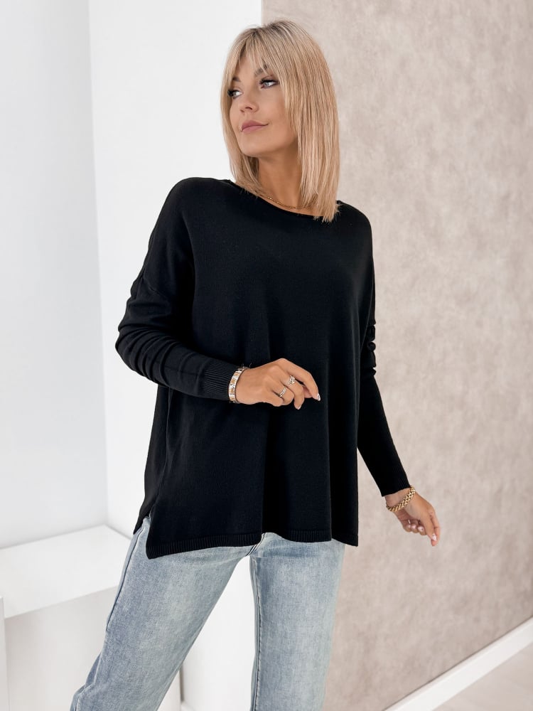 SWETER TROMSO CZARNY